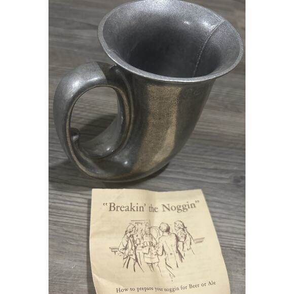 Vintage Wilton Armetale Pewter French Horn Mug Cup Stein Breakin’ The Noggin - Picture 5 of 7